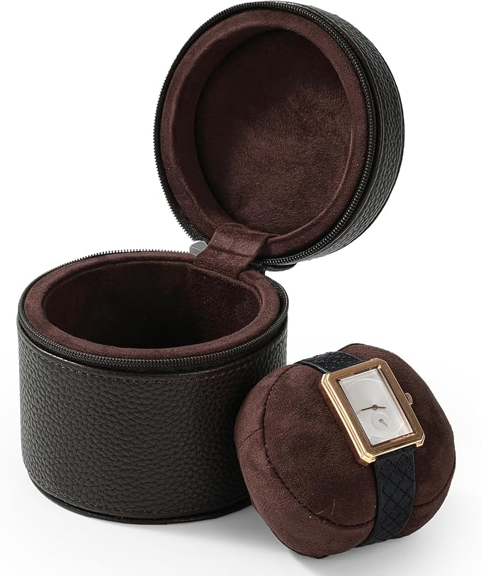Oirlv Luxury Leather Watch Travel Case Single Watch Case - Image 6