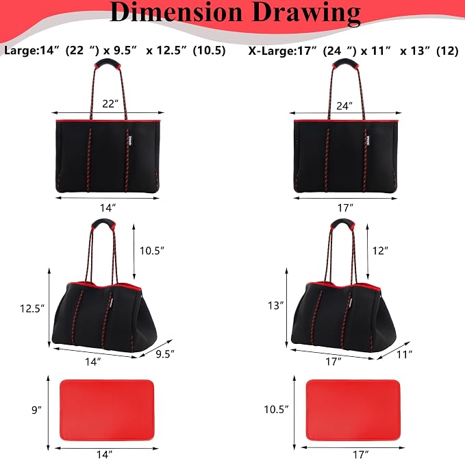 QOGiR Neoprene Multipurpose Beach Bag Tote - Image 8