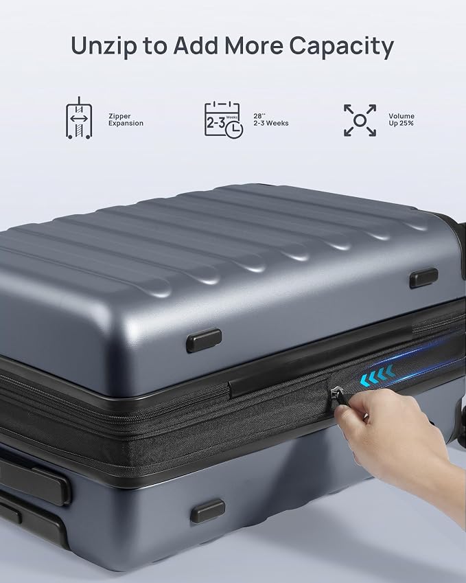 Carry on Luggage 22 X 14 X 9 Airline Approved, 20 Inch Luggage - Image 5