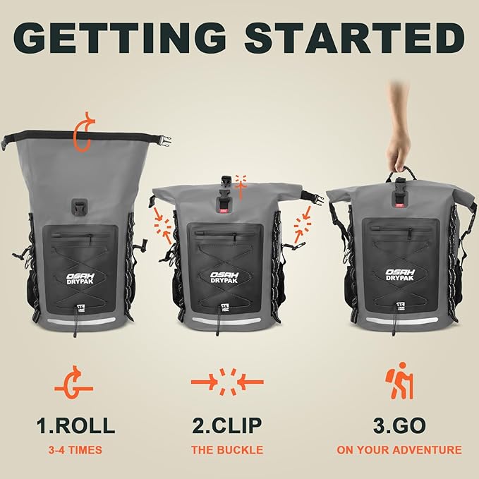 Waterproof Backpack Dry Bag 35L/55L/85L – Heavy Duty Roll-Top Hiking Backpack - Image 6