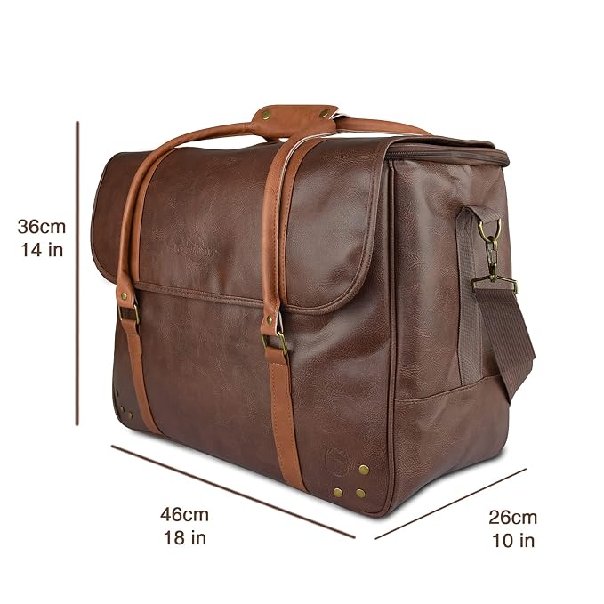 Freshore® 6 Wine Bottles Carrier Leather Bag - Image 2