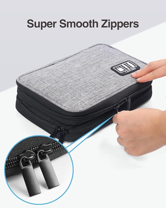 Luxtude Electronics Organizer, Portable Cable Organizer Bag - Image 6