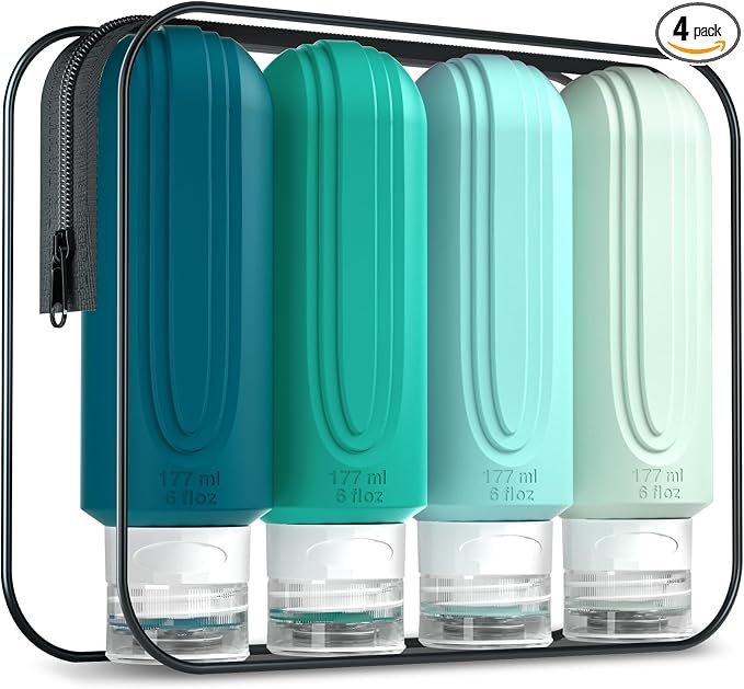 Travel Bottles for Toiletries, Large 6oz Oversize Containers, BPA Free Leak by Mrsdry