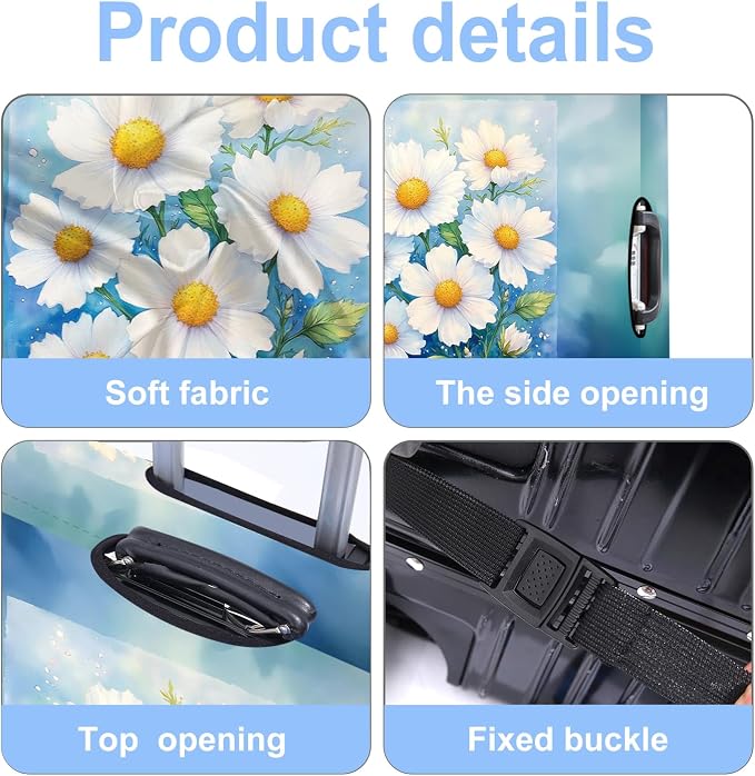 Luggage Cover Washable Suitcase Protector Anti-Scratch, Stretchable Fit - Image 4
