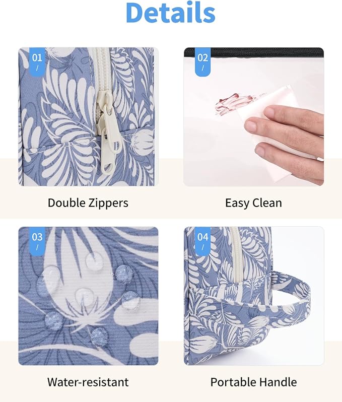 Narwey Clear Toiletry Bags for Traveling Women Men, Make Up Organizer, Skincare - Image 5