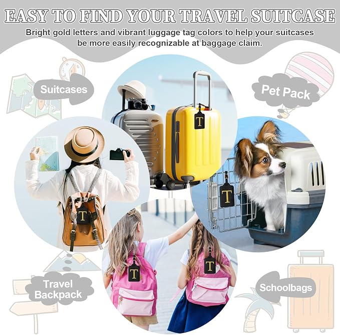 Personalized Initial Luggage Tags - Image 5