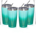 MEWAY 20oz Tumbler 4 Pack Double Wall Vacuum Insulated Travel Glitter Mug Bulk by MEWAY