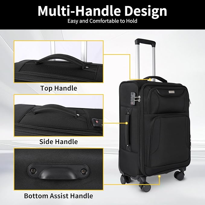 3-Piece Softside Expandable Luggage Set - Image 4