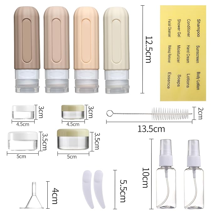 16 Pack Travel Bottles Set for Toiletries, Leakproof Travel Containers for - Image 4