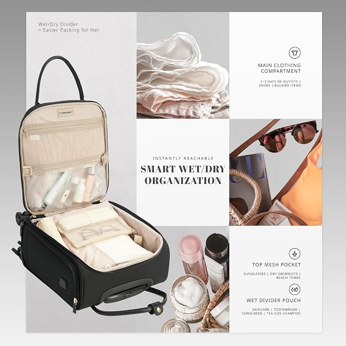 Verage 18x14x8in Spinner Underseat Carry-On Luggage -Airplane Personal Item Bag - Image 6