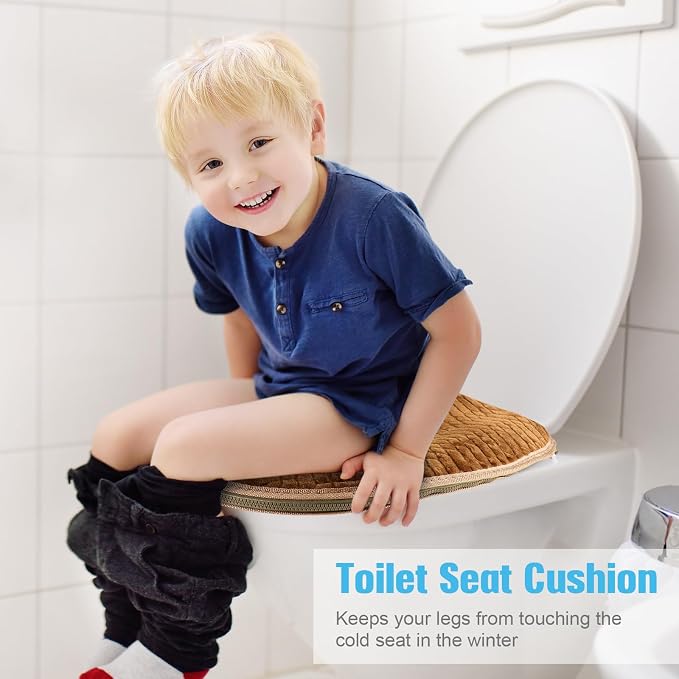 Riakrum 4 Pcs Toilet Seat Covers Pads - Image 7