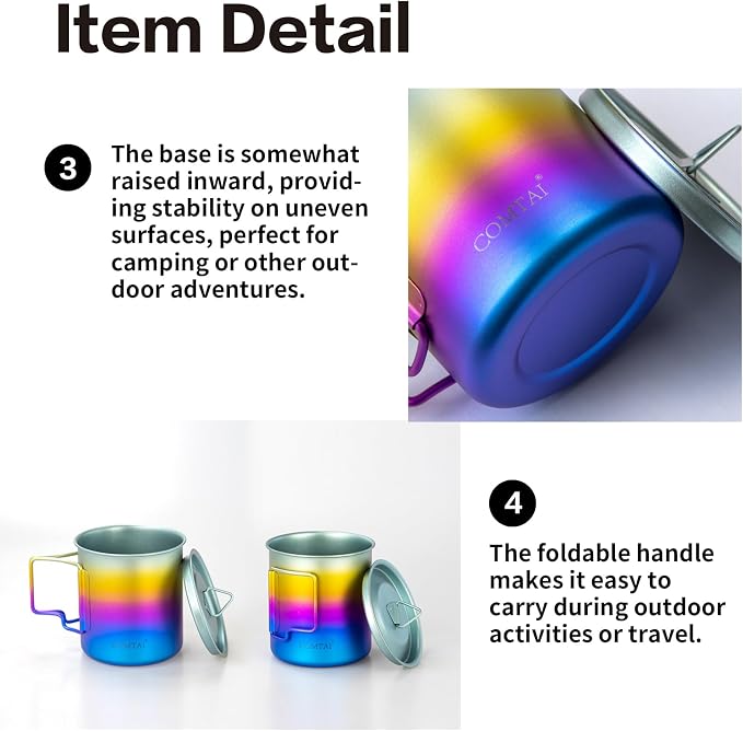 Titanium Camping Pot Mug 15oz - Image 4