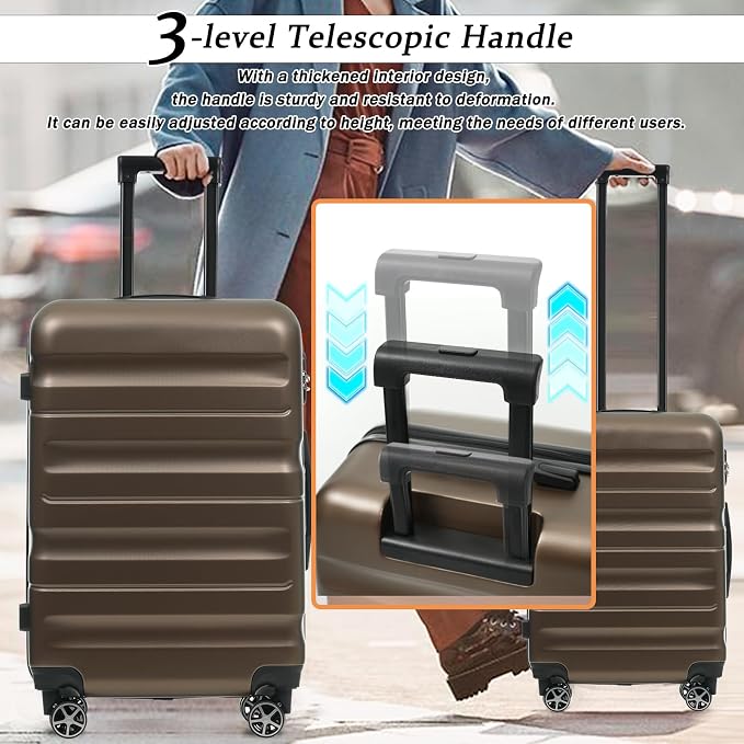 Merax Luggage Set 6 Piece, Hardshell ABS Suitcases - Image 7