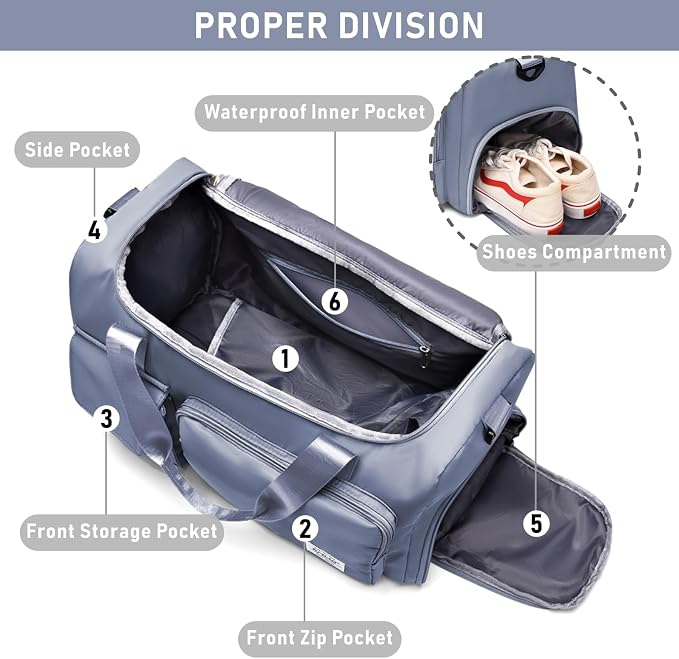 NPBAG Women Travel Duffel, Gym Workout Overnight Bag, Mommy Hospital Bag - Image 4