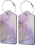 Light Purple Marble Luggage Tag Personalized Luggage Tags by Unknown