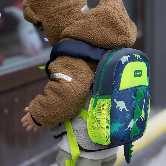 mommore Toddler Backpack for Boys 2-4 Small Cute Dinosaur Backpack - Image 2