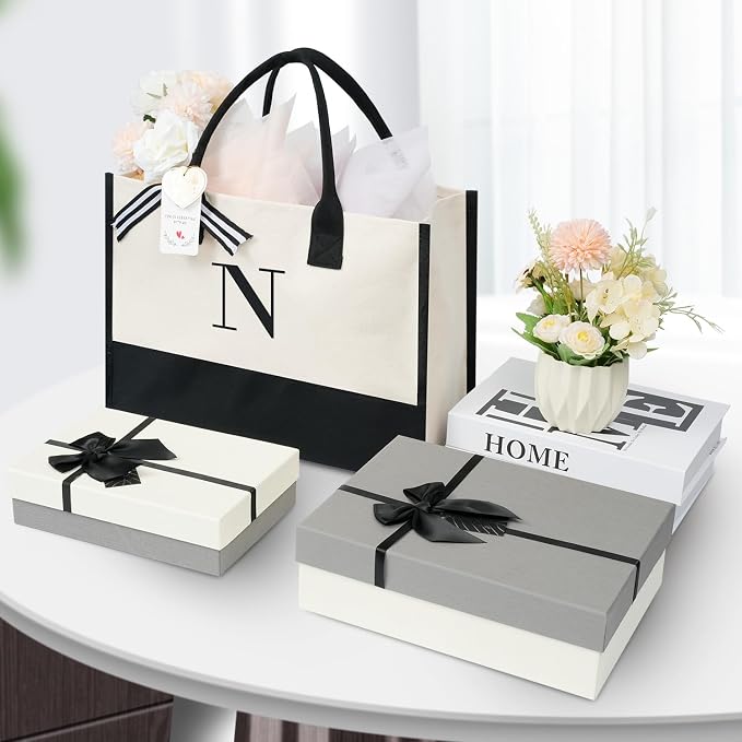 BAGAIL Initial Tote Bag, Personalized Birthday Gifts - Image 3