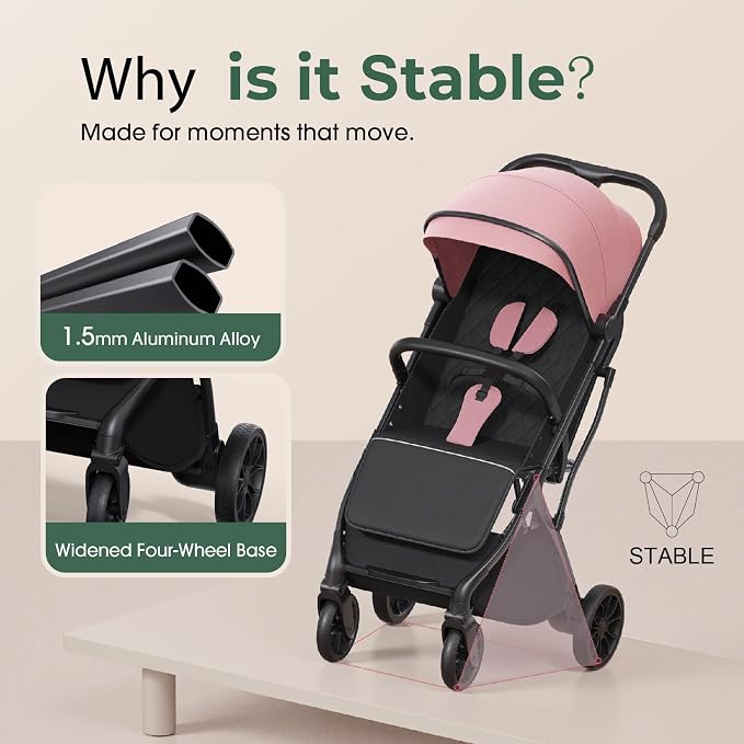 newyoo Baby Travel Stroller, Compact & Airplane-Friendly, Lightweight - Image 4