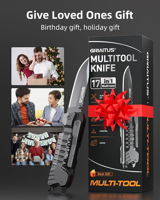 Multitool Knife 17 in 1Fire Starting Sticks, Bottle Opener, Saw Screwdrivers - Image 6