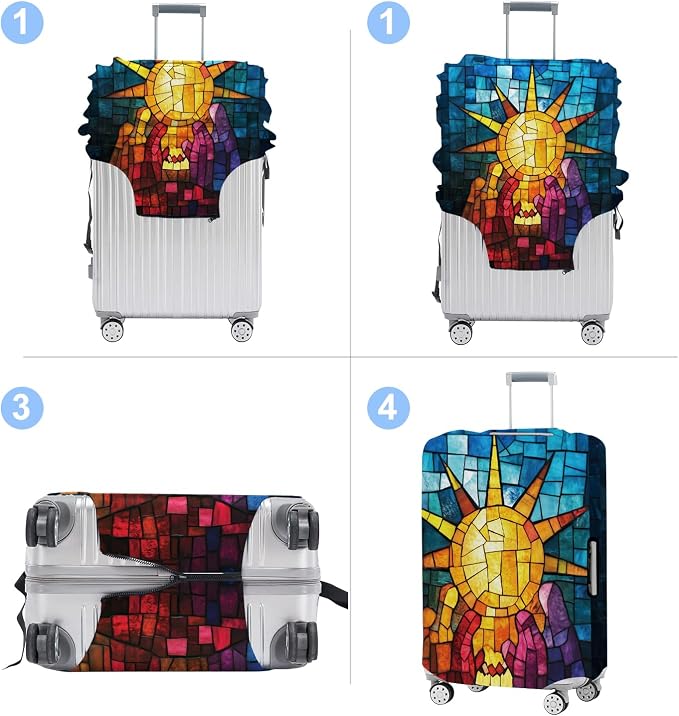 Luggage Cover Washable Suitcase Protector Anti-scratch Suitcase cover Fits - Image 4