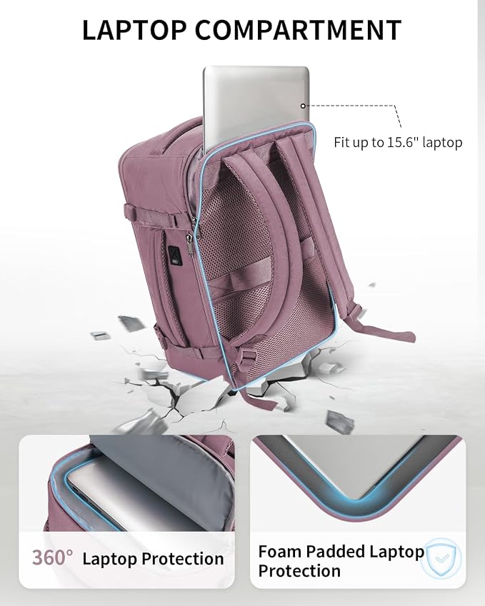 ECOHUB Travel Backpack for Women, Carry on Backpack - Image 3