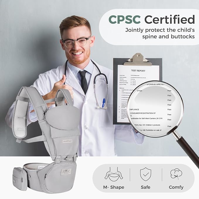FRUITEAM Baby Carrier Newborn to Toddler- Safety - Image 7