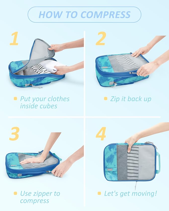 BAGSMART 6 Set Compression Packing Cubes - Image 7