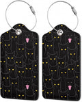 2Pcs Luggage Tag for Suitcase Black Cat Cute Suitcase Tag by Gearsly