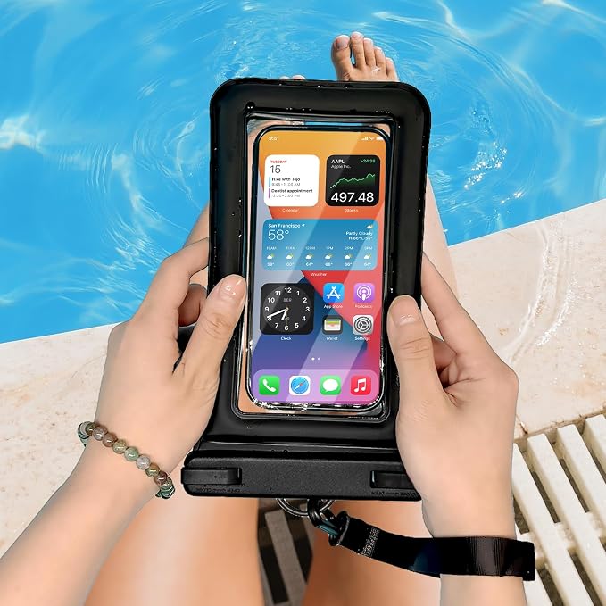 IPX8 Floating Waterproof Phone Case 2-Pack, 7.2 Inch Waterproof Phone Pouch - Image 2