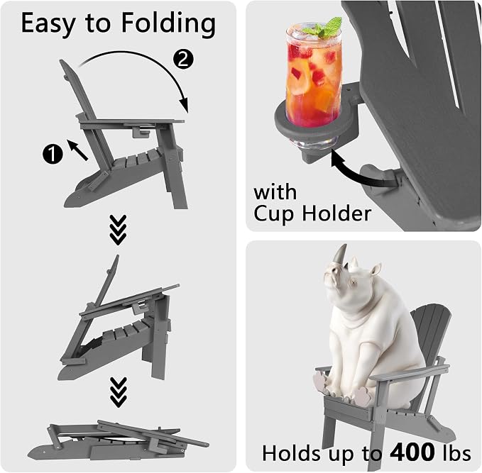 Folding Adirondack Chair - Image 4
