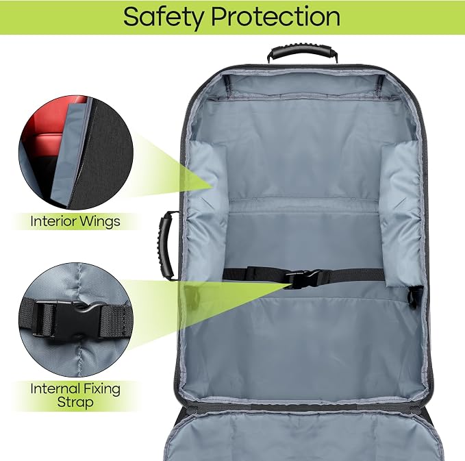 Padded Car Seat Travel Bag for Airplane, Heavy Duty Backpack for Air Travel - Image 4