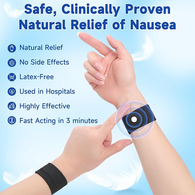 LYJEE Motion Sickness Bands for Adults and Kid Morning Sickness Relief Through - Image 5
