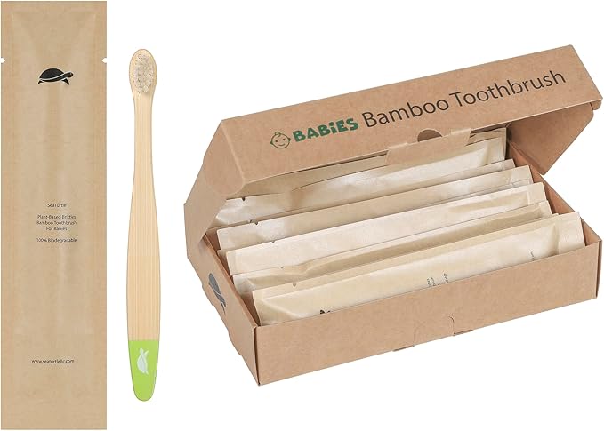 Sea Turtle Plant-Based Bristles, Ultra-Soft Bamboo Toothbrushes, Individually by SeaTurtle