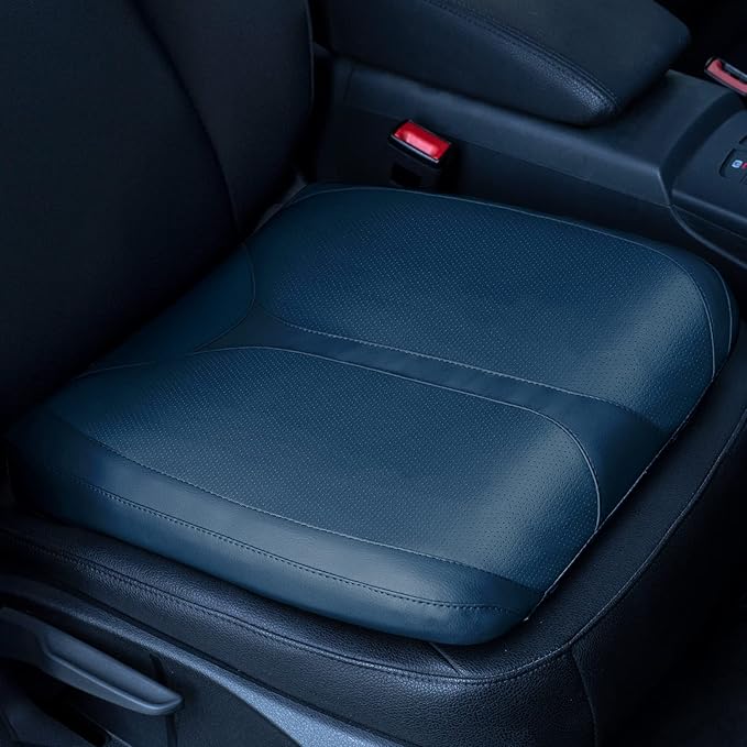 Leather Car Memory Foam Heightening Seat Cushion by QYILAY