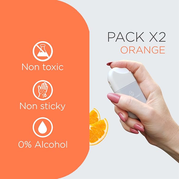 POCKET CARE | 2 Pack Orange Hand Sanitizer Spray 15 ml - Image 3
