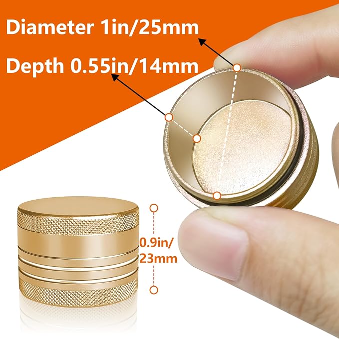 Small Pill Box, Portable Daily Box, Aluminium Alloy Round Container - Image 2