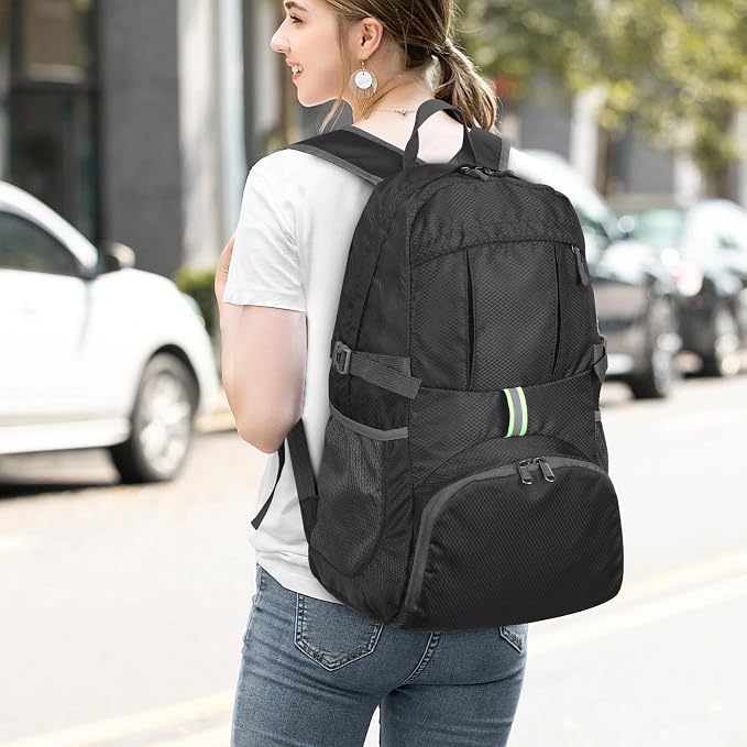 Yaopeing Lightweight Backpack, 25L Foldable Hiking Packable, Water Resistant - Image 2