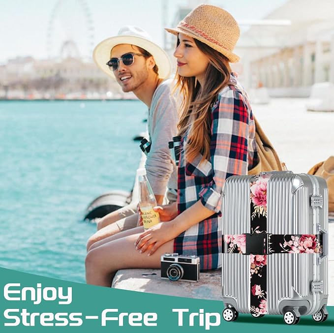 Slohif Luggage Straps for Suitcases Travel Belt Accessories Luggage Connector - Image 7