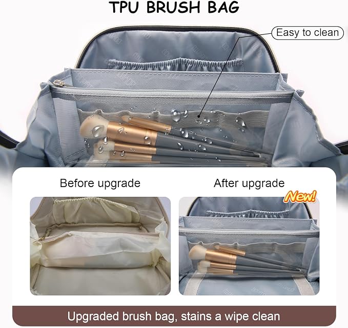 Travel Makeup Bag Organizer Cosmetic Bag: 3 Pcs Set Make up Bags - Image 3