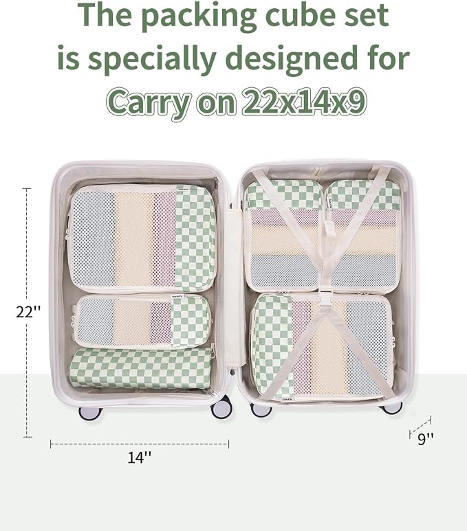 Narwey 6 Set Compression Packing Cubes - Image 2