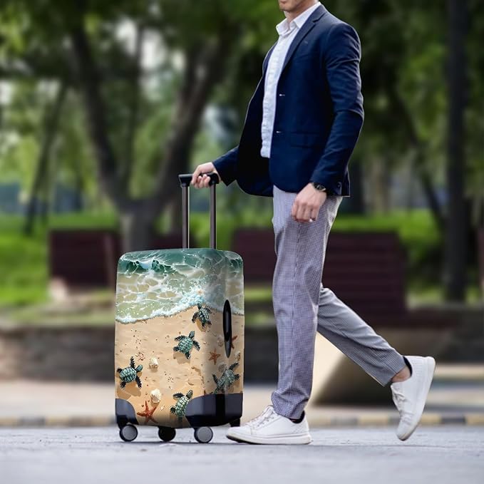 Sea Turtles Luggage Cover Anti-scratch Dustproof Suitvase Protector Fits 18-21 - Image 3