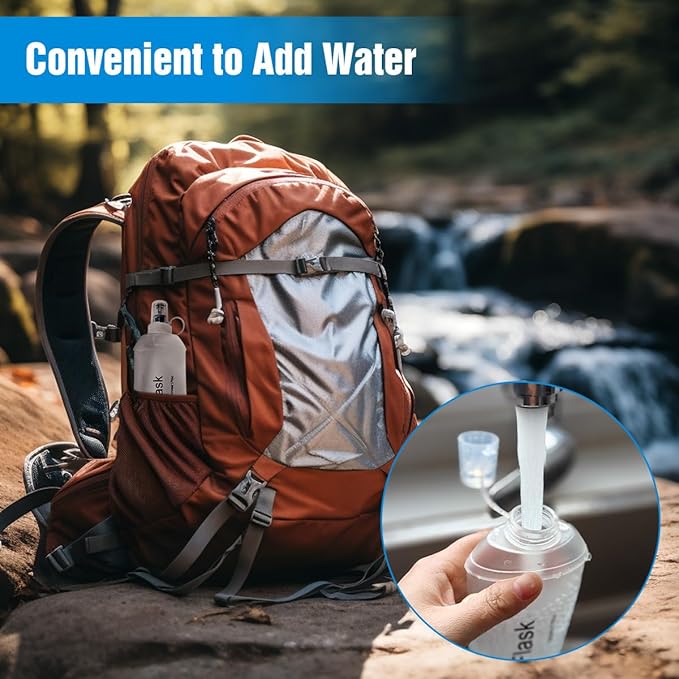 AXEN Soft Flask TPU Foldable Running Hydration Flask, Soft Collapsible Water - Image 4