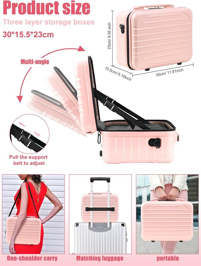 Kalolary Travel Makeup Train Cases, Makeup Bag - Image 5