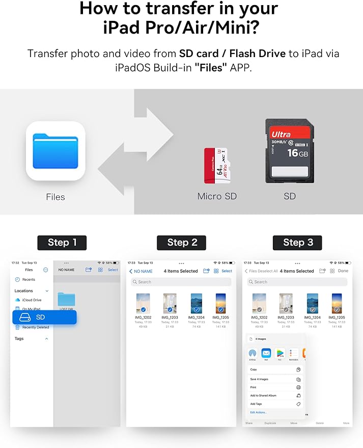 SD Card Reader for iPhone, SD Card Adapter - Image 7