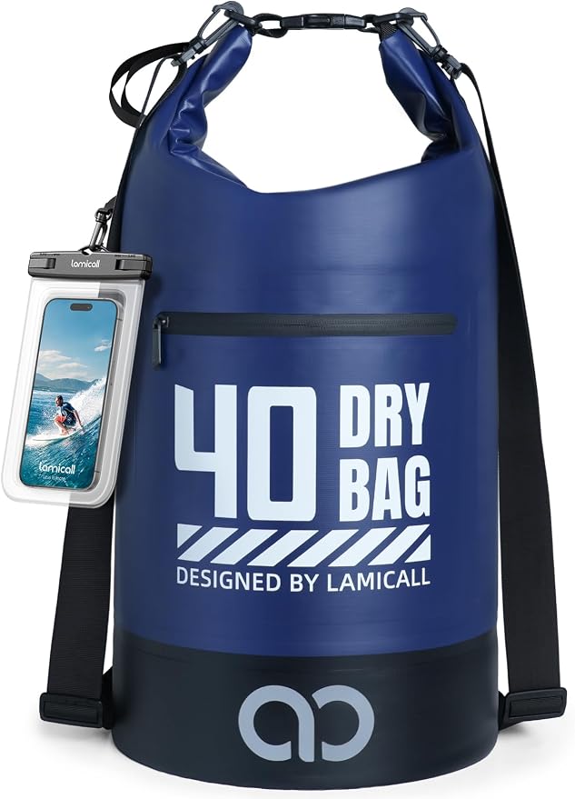 Lamicall Dry Bag Waterproof Backpack - 5L/10L/20L/30L/40L Roll Top Waterproof by Lamicall