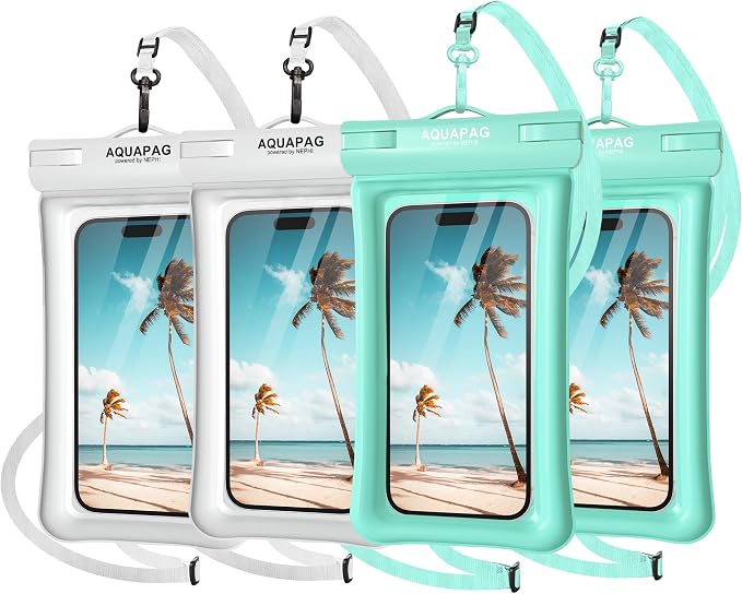 NEPHI IP68 Waterproof Phone Pouch 2 Pack-Up to 8.0"，Adjustable Neck Lanyard by IPX68WaterproofPhonePouch
