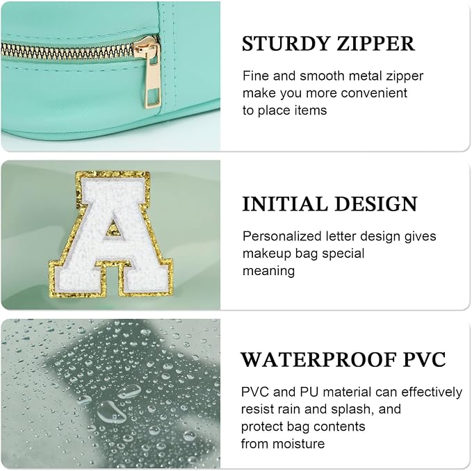 YOOLIFE Initial Make Up Bag Travel Toiletry Bag - Image 5