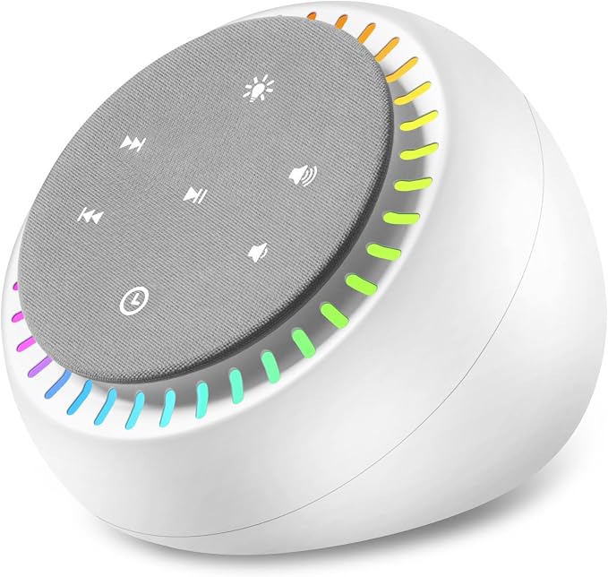 DreamSky Sound Machine for Sleep, 26 Sounds & RGB Night Light, USB-C Powered by DreamSky