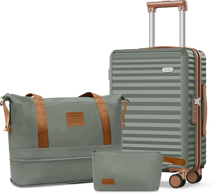 SHOWKOO Carry On Luggage Hardshell Lightweight Luggage Set, Suitcase by SHOWKOO