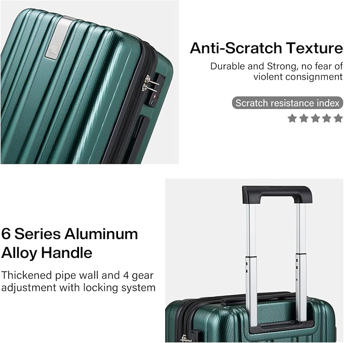 Hanke 24 Inch Expandable Checked Luggage Lightweight PC Hard Shell Luggage - Image 8